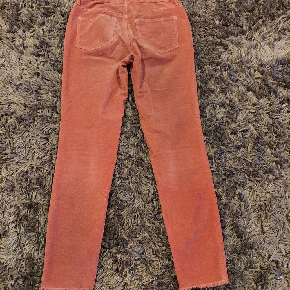 🌴FINAL SALE Free People Hi-Rise Cords Raw Hem Mauve Size 27 - Picture 5 of 9